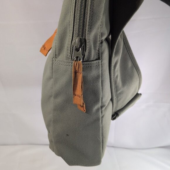 Abercrombie & Fitch Green Canvas Bag Backpack Crossbody One Strap Orange Y2K - Picture 12 of 16